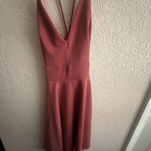 Elegant Pink Sleeveless Dress